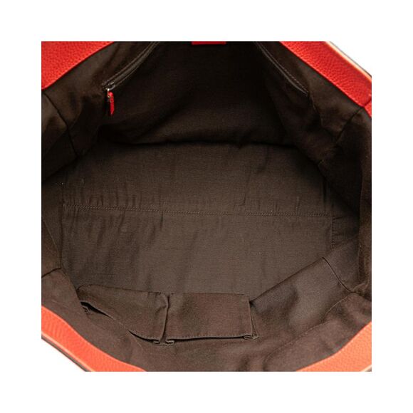 Pre Loved Gucci Interlocking G Dollar Calf Tote Women Red Tote Bags - Picture 4 of 8